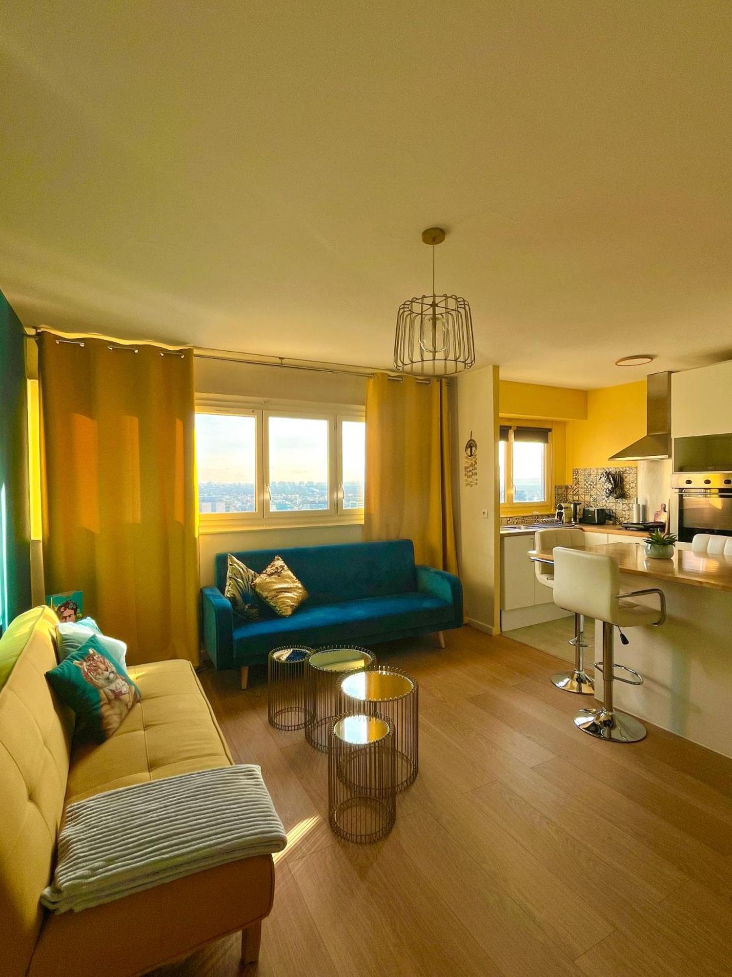 Vue Panoramique Sur Paris : Sublime Appartement Au Centre De Courbevoie Buitenkant foto